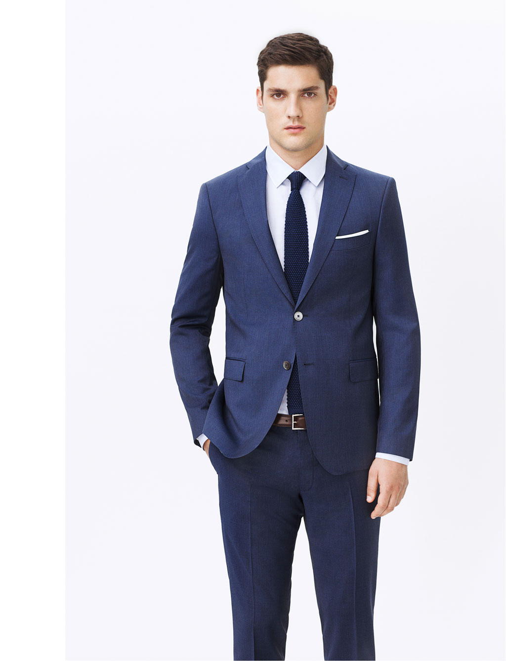 Zara Mens Tailoring Spring Summer 13 Navy Blue Suit